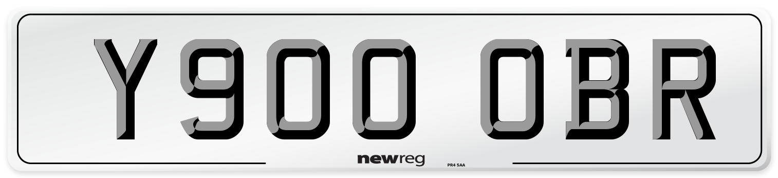 Y900 OBR Number Plate from New Reg